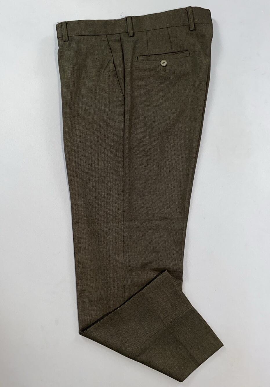 Linea Naturale Luxe Italy Flat Front Wool Dress Pants, Slacks. Birdseye, 33X29.5